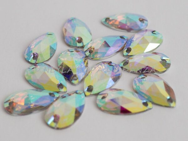 Pedrería Crystal Aurora Boreal con forma de Lágrima