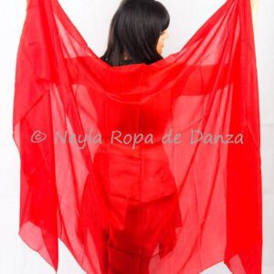 Velo de Seda Rojo Liso