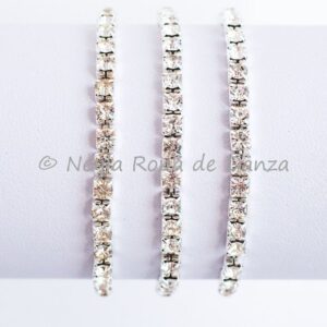 Brazalete tres tiras de Strass en Espiral
