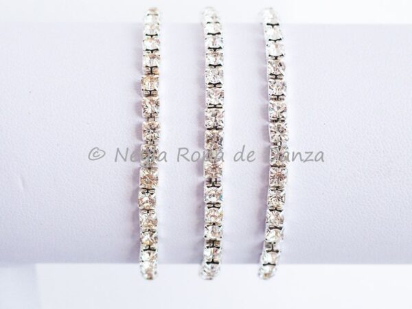 Brazalete tres tiras de Strass en Espiral