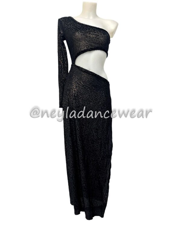 Vestido de danza del vientre, Negro, Animalprint, para danza del vientre, danza oriental, vestido para clases de danza.