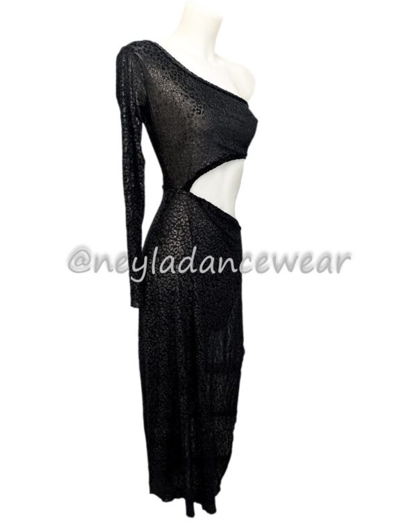 Vestido de danza del vientre, Negro, Animalprint, para danza del vientre, danza oriental, vestido para clases de danza.