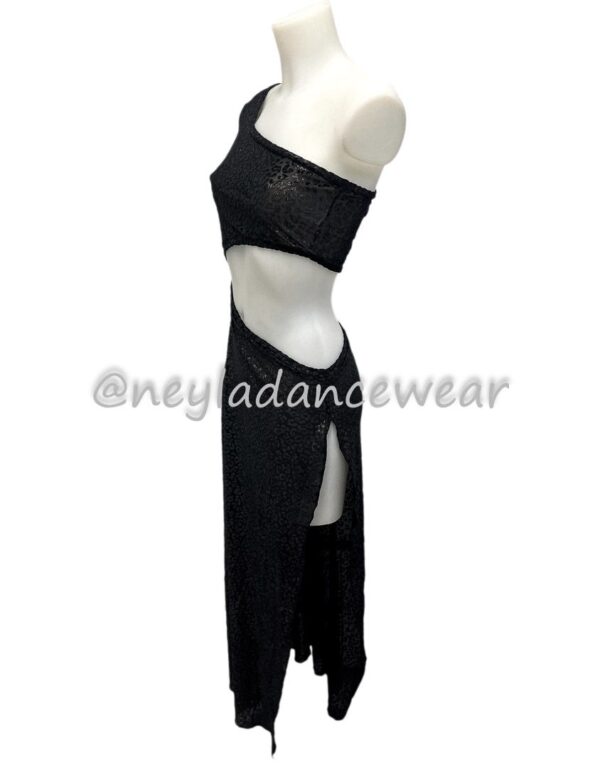 Vestido de danza del vientre, Negro, Animalprint, para danza del vientre, danza oriental, vestido para clases de danza.