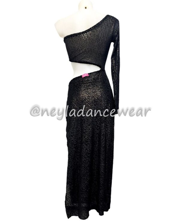 Vestido de danza del vientre, Negro, Animalprint, para danza del vientre, danza oriental, vestido para clases de danza.