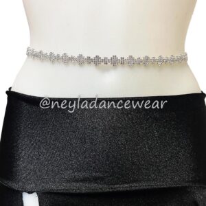 Rhinestone waist chain, jewelry for belly dance.