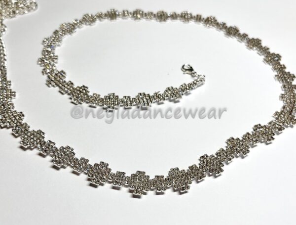 Cadenita de strass para cintura, bisutería para danza del vientre.