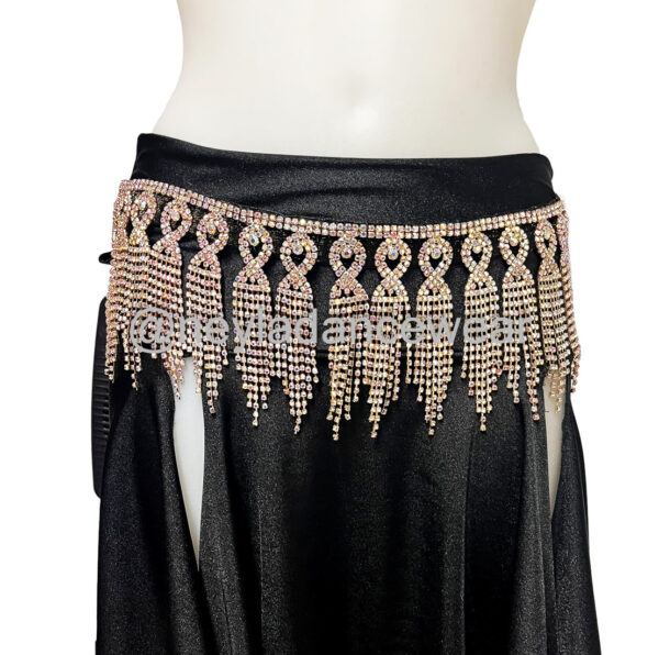 Ceinture Amal en strass pour danse orientale par Neyla Dancewear.